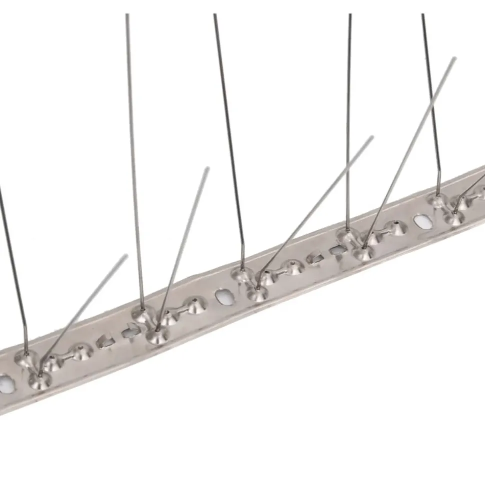 VIDAXL - Ensemble de 20 pointes à 4 rangées contre oiseaux inox 10 m