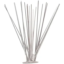 VIDAXL - Ensemble de 6 pointes à 5 rangées contre oiseaux inox 3 m