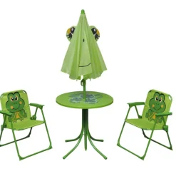 VIDAXL - Ensemble de bistro avec parasol pour enfants 3 pcs vert
