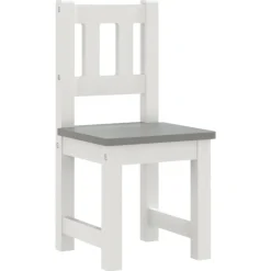 VIDAXL - Ensemble de table et chaises enfants 3 pcs blanc et gris mdf