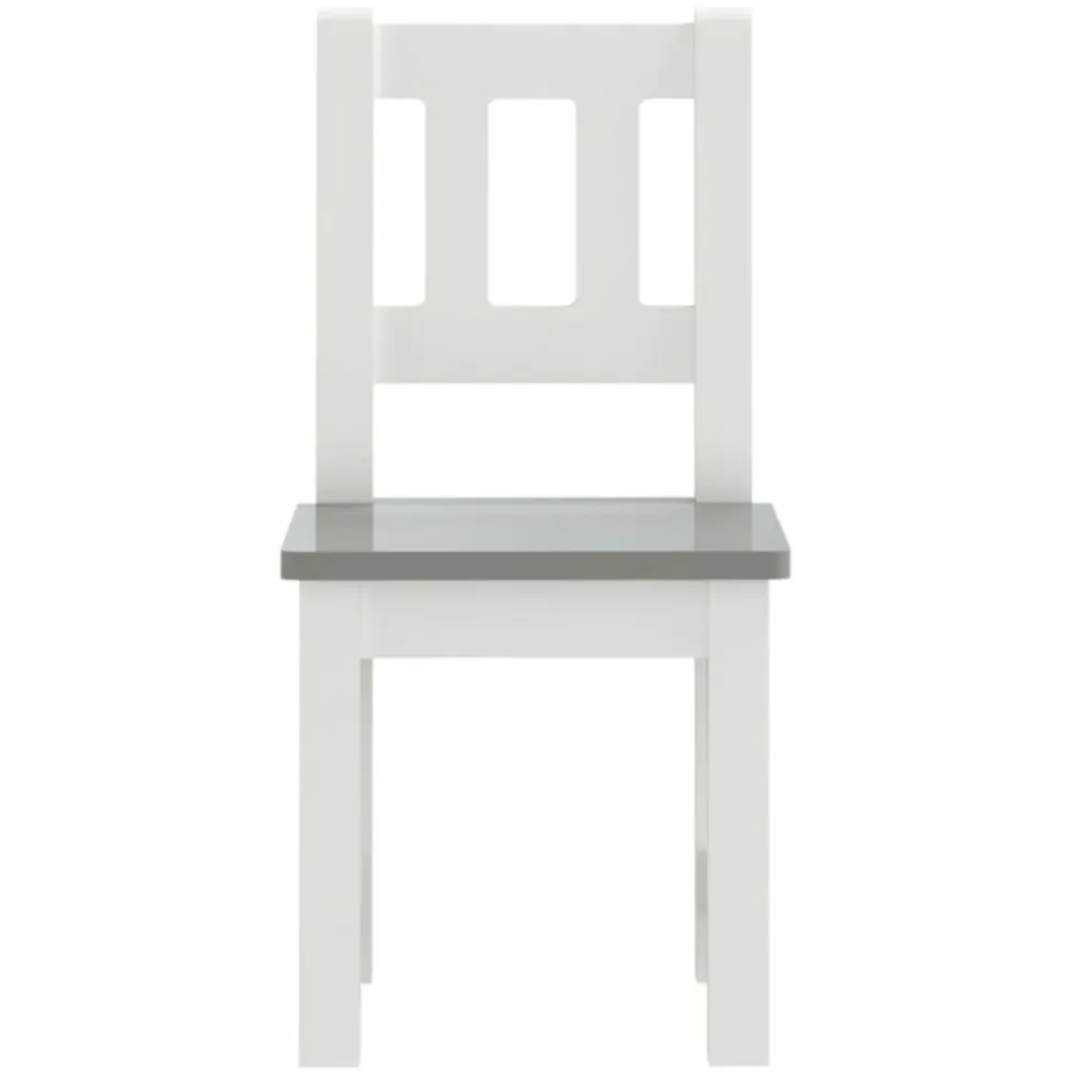VIDAXL - Ensemble de table et chaises enfants 3 pcs blanc et gris mdf