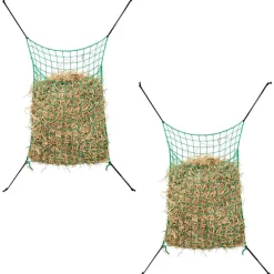 VIDAXL - Filet à foin 2 pcs rectangulaire 0,9 x 1 m pp