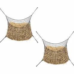 VIDAXL - Filets à foin 2 pcs rectangulaire noir 200x120 cm pp