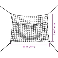 VIDAXL - Filets à foin 2 pcs rectangulaire noir 90x60 cm pp