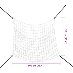 VIDAXL - Filets à foin 2 pcs rectangulaire blanc 100x90 cm pp
