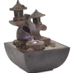 VIDAXL - Fontaine d'intérieur avec lampe led polyrésine