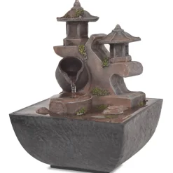 VIDAXL - Fontaine d'intérieur avec lampe led polyrésine