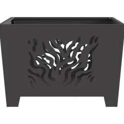 VIDAXL - Foyer carré noir 60x60x40 cm acier