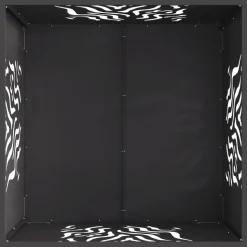 VIDAXL - Foyer carré noir 60x60x40 cm acier