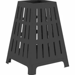 VIDAXL - Foyer carré noir 50x50x70 cm en acier