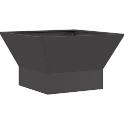 VIDAXL - Foyer carré noir 60x60x35 cm en acier