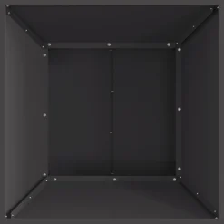 VIDAXL - Foyer carré noir 60x60x35 cm en acier