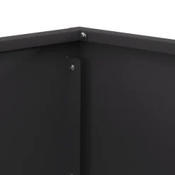 VIDAXL - Foyer carré noir 60x60x35 cm en acier