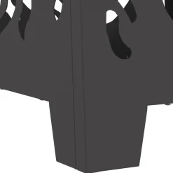 VIDAXL - Foyer carré noir 40x40x40 cm acier