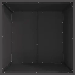 VIDAXL - Foyer carré noir 50x50x30 cm en acier