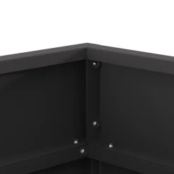 VIDAXL - Foyer carré noir 50x50x30 cm en acier