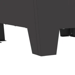 VIDAXL - Foyer carré noir 50x50x30 cm en acier