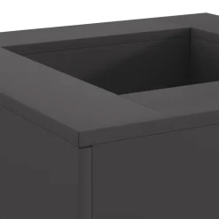 VIDAXL - Foyer carré noir 60x60x30 cm en acier