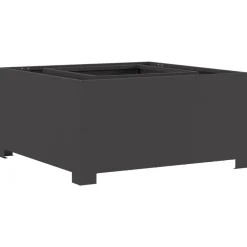 VIDAXL - Foyer carré noir 80x80x40 cm acier