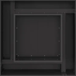 VIDAXL - Foyer carré noir 80x80x40 cm acier