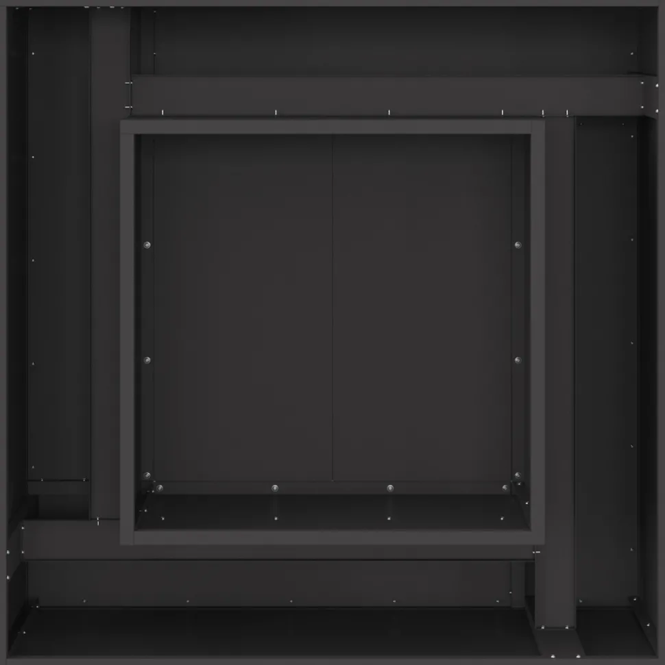 VIDAXL - Foyer carré noir 80x80x40 cm acier