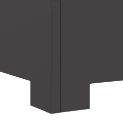 VIDAXL - Foyer carré noir 80x80x40 cm acier