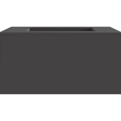 VIDAXL - Foyer carré noir 80x80x40 cm acier