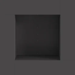 VIDAXL - Foyer carré noir 80x80x40 cm acier