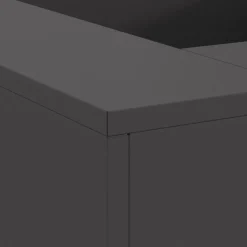 VIDAXL - Foyer carré noir 80x80x40 cm acier