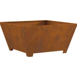 VIDAXL - Foyer carré 80x80x40 cm en acier weathering