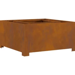 VIDAXL - Foyer carré 80x80x40 cm en acier weathering