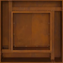 VIDAXL - Foyer carré 80x80x40 cm en acier weathering