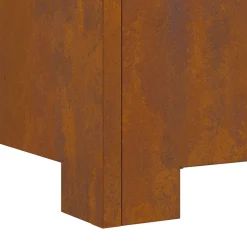 VIDAXL - Foyer carré 80x80x40 cm en acier weathering