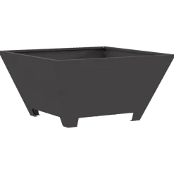 VIDAXL - Foyer en acier carré noir 60x60x30 cm