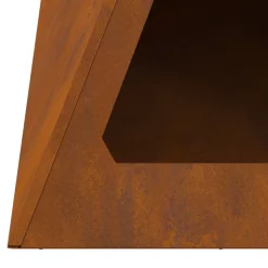 VIDAXL - Foyer pyramid 50x50x51 cm en acier résistant aux intempéries