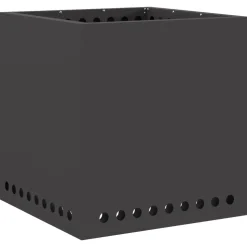 VIDAXL - Foyer sans fumée carré noir 48x48x50 cm acier