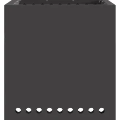 VIDAXL - Foyer sans fumée carré noir 48x48x50 cm acier