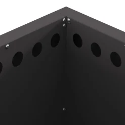 VIDAXL - Foyer sans fumée carré noir 48x48x50 cm acier