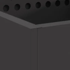 VIDAXL - Foyer sans fumée carré noir 48x48x50 cm acier