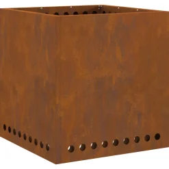 VIDAXL - Foyer sans fumée carré 48x48x50 cm en acier résistant aux intempéries