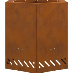 VIDAXL - Foyer sans fumée hexagonal 48x48x51 cm acier résistant aux intempéries