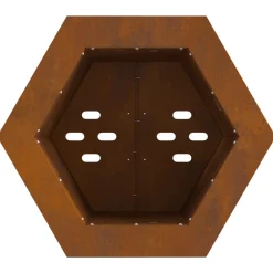 VIDAXL - Foyer sans fumée hexagonal 38x38x51 cm en acier résistant aux intempéries