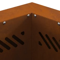 VIDAXL - Foyer sans fumée hexagonal 38x38x51 cm en acier résistant aux intempéries