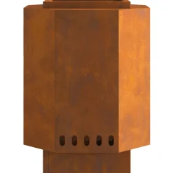 VIDAXL - Foyer sans fumée 38x38x51 cm en acier résistant aux intempéries