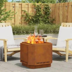 VIDAXL - Foyer sans fumée 58x58x51 cm en acier