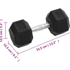 VIDAXL - Haltères 2 pcs 30 kg total fonte
