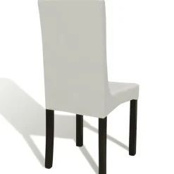 VIDAXL - Housse de chaise droite extensible 4 pcs crème