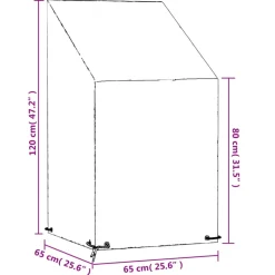 VIDAXL - Housse de chaise de jardin 8 艙illets 65x65x80/120 cm pe