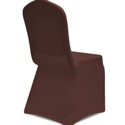 VIDAXL - Housse de chaise extensible 4 pcs marron