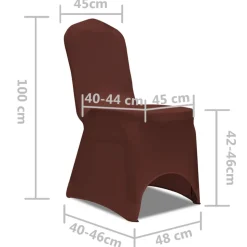 VIDAXL - Housse de chaise extensible 4 pcs marron